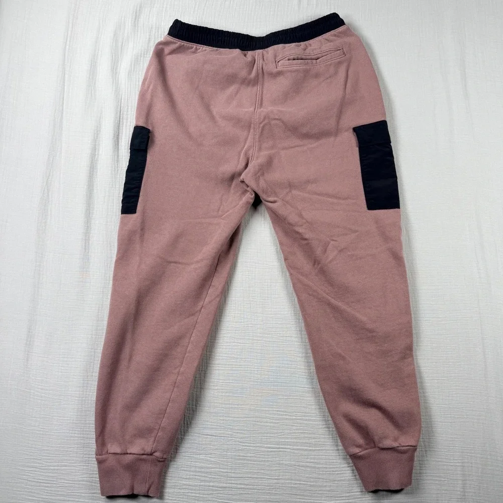 Y2K North Face Mens Joggers Mauve Size Medium Cargo Fleece Pants‎ A7UOC Fade